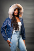 Women's Lucas Jacket With Premium Fox Fur Hood [Crystal]