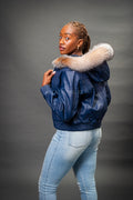 Women's Lucas Jacket With Premium Fox Fur Hood [Crystal]