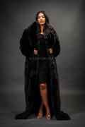 Women's Daisy Full Length Fox Trench [Black]