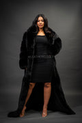 Women's Daisy Full Length Fox Trench [Black]