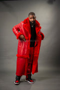 Men's Shearling Trench Coat [Red]