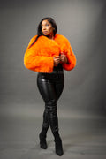 Women's London Crop Fox Bomber [Orange]