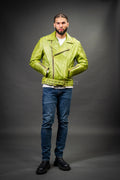 Men's Trey Biker Jacket [Green Distressed]