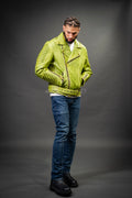 Men's Trey Biker Jacket [Green Distressed]