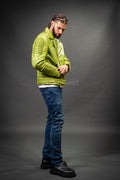 Men's Trey Biker Jacket [Green Distressed]