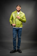 Men's Trey Biker Jacket [Green Distressed]