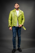 Men's Trey Biker Jacket [Green Distressed]