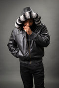 Men's Classic BB Jacket With Chinchilla Rex Rabbit Hood