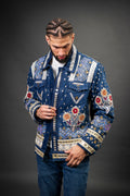 Men's Hand-Made Denim Jacket [Dark Blue]