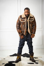 Men's Shepherd Shearling Jacket [Brown Distressed]