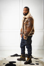 Men's Shepherd Shearling Jacket [Brown Distressed]
