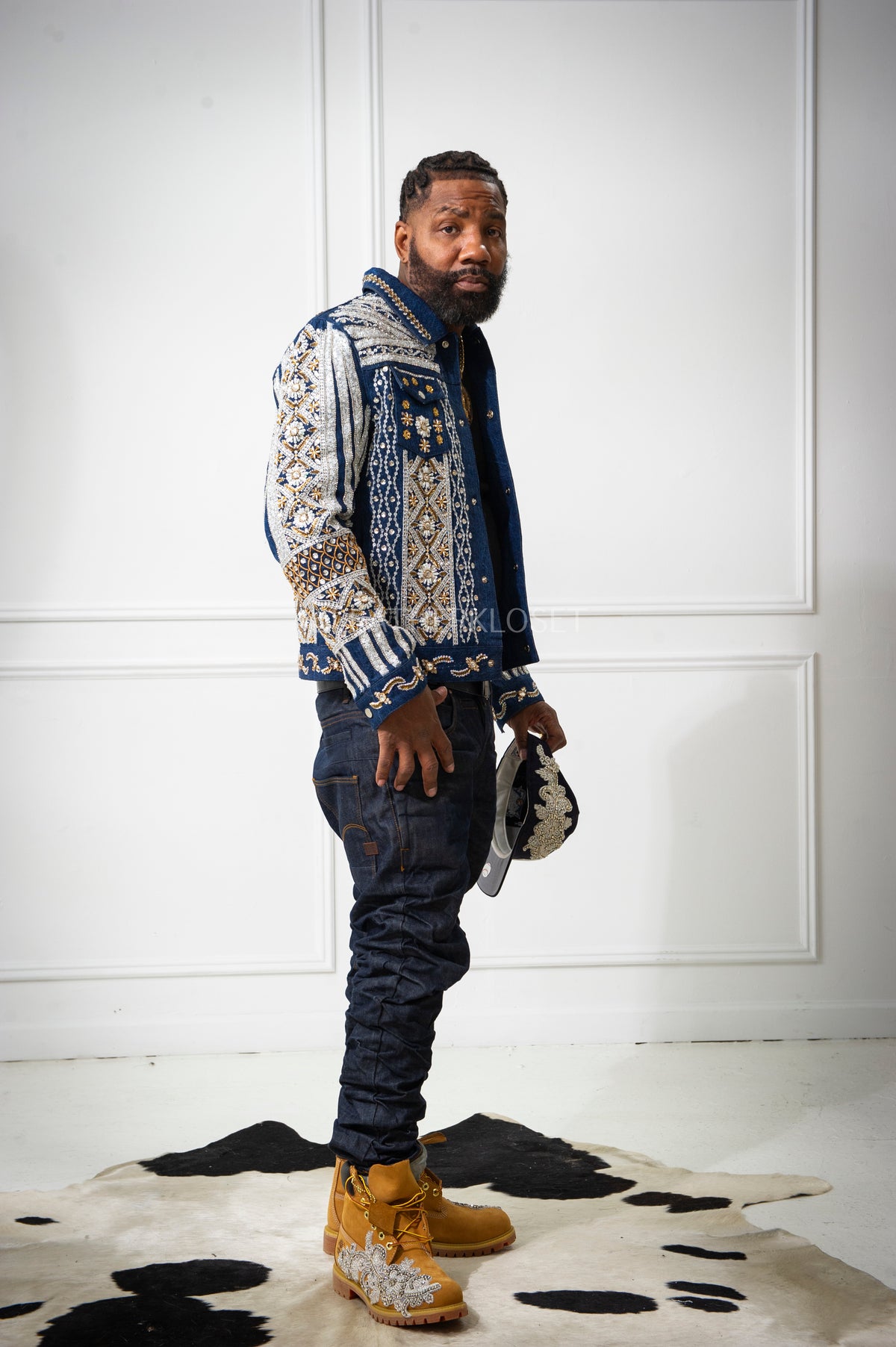 Men's Hand-Made Denim Jacket [Dark Blue]
