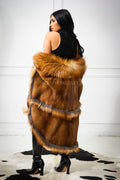 Women's Mink Poncho [Whiskey]