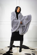 Women's Mink Poncho [Grey]