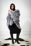 Women's Mink Poncho [Grey]