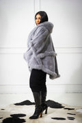 Women's Mink Poncho [Grey]