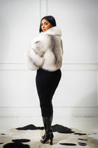 Women's Charlotte Crop Fox Bomber [Arctic Fox]