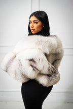 Women's Charlotte Crop Fox Bomber [Arctic Fox]