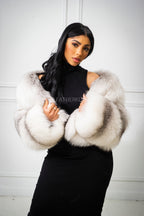 Women's Charlotte Crop Fox Bomber [Arctic Fox]