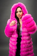 Women's Alia Fox Coat [Hot Pink]