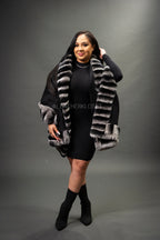 Women's Lil Red Riding Hood Cashmere Cape [Black]