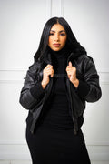 Women's Kimora Leather And Rex Reversible Jacket [Black]