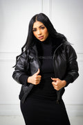 Women's Kimora Leather And Rex Reversible Jacket [Black]