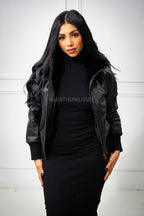 Women's Kimora Leather And Rex Reversible Jacket [Black]