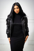 Women's Kimora Leather And Rex Reversible Jacket [Black]