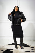 Women's Kimora Leather And Rex Reversible Jacket [Black]