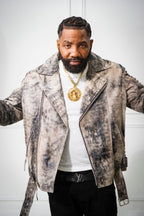 Men's Trey Biker Jacket [Marble Beige]