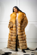 Women's Naomi Full Length Fox Trench [Natural Red Fox]