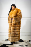 Women's Naomi Full Length Fox Trench [Natural Red Fox]