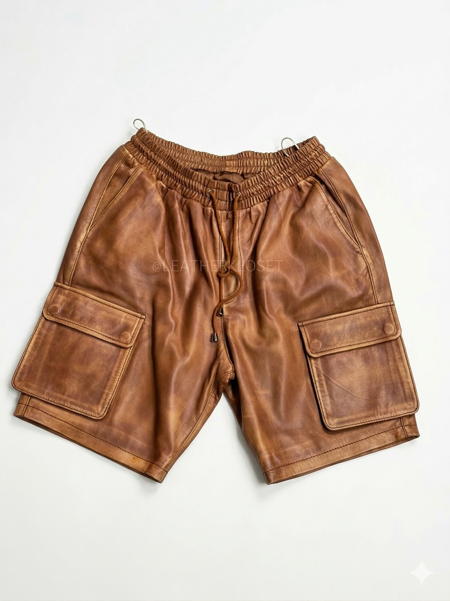 Men's Leather Cargo Shorts – LeatherKloset Men's Leather Cargo Shorts – LeatherKloset