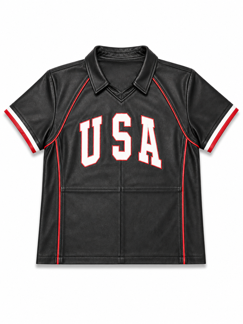 Men's Leather Football Jersey [USA]