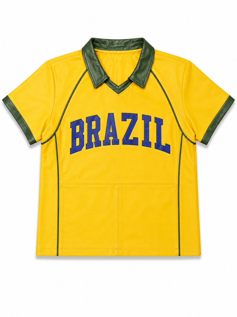 Men's Leather Football Jersey [Brazil]