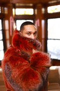 Men's Enzo Fox Fur Bomber [Red Frost]