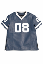 Men's Leather Jersey [Navy/White]
