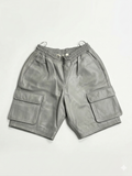 Men's Leather Cargo Shorts