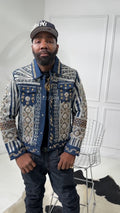 Men's Hand-Made Denim Jacket [Dark Blue]