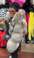 Women's Snooky Full Skin Crystal Fox Fur Bomber