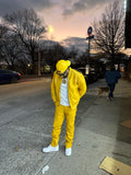 Men's Sunshine Set With Leather Stack Pants [Yellow]