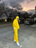 Men's Sunshine Set With Leather Stack Pants [Yellow]