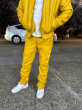 Men's Sunshine Set With Leather Stack Pants [Yellow]