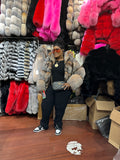 Women's Snooky Full Skin Crystal Fox Fur Bomber