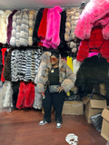 Women's Snooky Full Skin Crystal Fox Fur Bomber