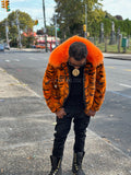 Men's Tigger 2.0 Mink Bomber Jacket [Orange Multi]