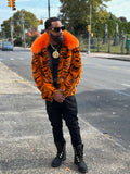 Men's Tigger 2.0 Mink Bomber Jacket [Orange Multi]