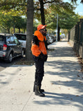 Men's The Great Pumpkin Mink Bomber Jacket [Orange/Black]