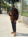 Men's Chinchilla Bomber Jacket [Brown]